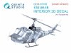 Quinta Studio QDS-35158 UH-1B 3D-Printed & coloured Interior on decal paper (Trumpeter) (Small version) 1/35